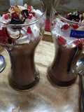 Chocolate milkshake with cream