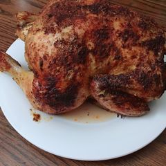 A picture of Beer can chicken in the oven#mycookbook.