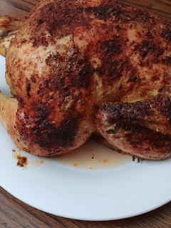 A picture of Beer can chicken in the oven#mycookbook.