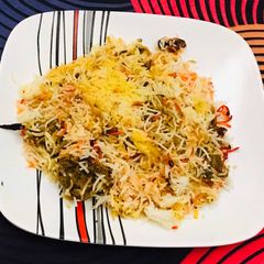 Hyderabadi mutton biryani A picture of Hyderabadi mutton biryani.