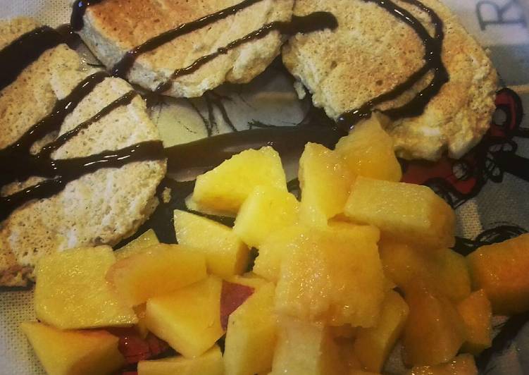 Pancakes o tortitas de avena de croisant