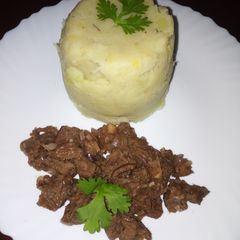 A picture of Mashed banana and potatoes.
