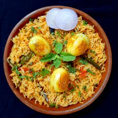 Egg biryani for kids A picture of Egg biryani for kids.
