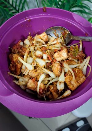 Foto resep Tumis Bawang Kucai Tahu Sutra
