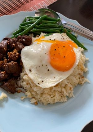 Foto resep Wagyu Saikoro Beef with Butterrice