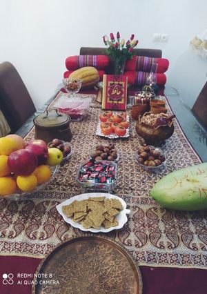 عکسی از دستور میز شب یلدا