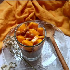 A picture of Mangoe chia pudding.