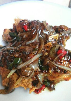Foto resep Ayam Lada Hitam Sederhana
