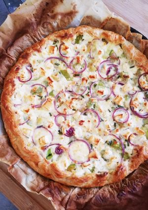 Une photo de Tarte feuilletée courgettes - feta