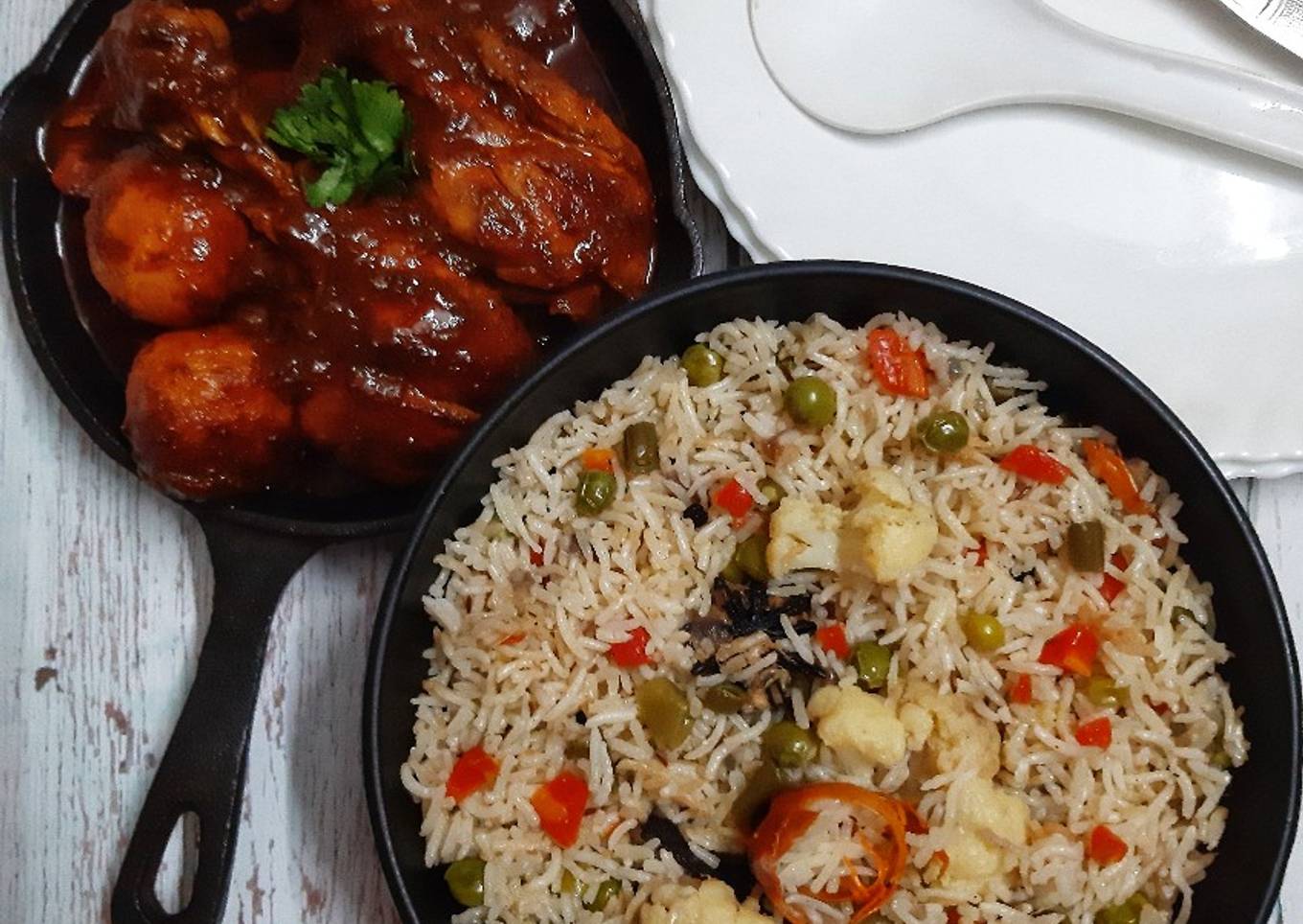 Veg Pulao with seasonal winter Vegetables