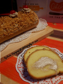 Foto resep Nougat Mocca Roll Cake (Bolu gulung nougat mocca)