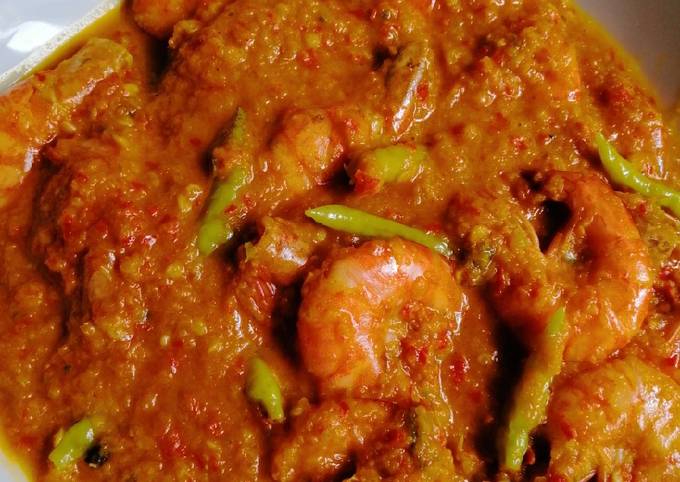 Udang balado simple