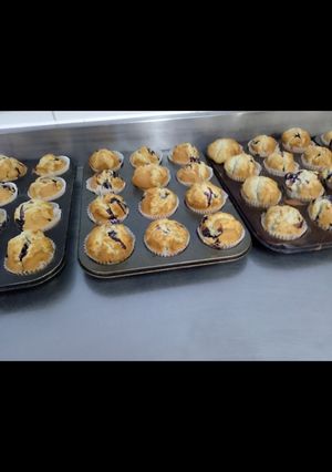 Una foto de Muffins de arándanos y miel