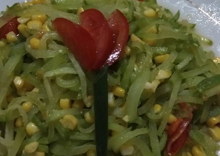 Resep Tumis Labu Siam jagung manis yang simpel
