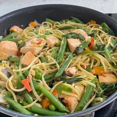 Drunkard Linguine or Pad Khi Mao A picture of Drunkard Linguine or Pad Khi Mao.