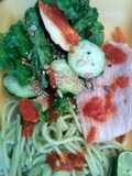 Spaghetti verde con chile poblano!