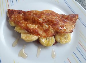 Foto de Queijo crocante com banana,canela e mel
