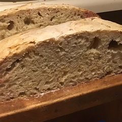 A picture of California Farm Sour Dough Stone Baked Bread.