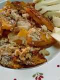 Zapallo al horno con cebolla y romero