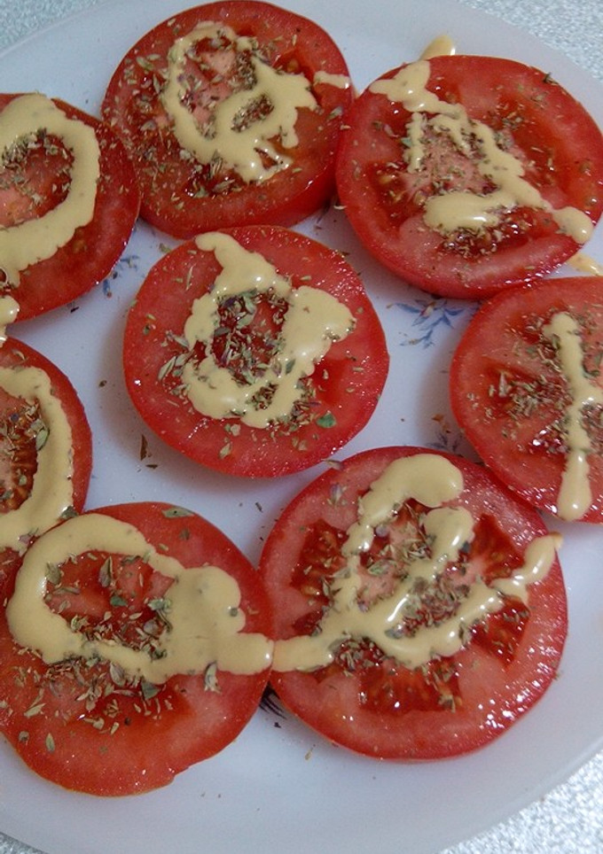 Una foto de Tomate con miel y mostaza