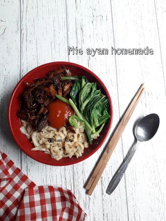 Cara Mudah Menyiapkan Resep Mie ayam homemade pakai sisa ayam kecap mentega yang  Bikin Ketagihan Anti Ribet, Sempurna