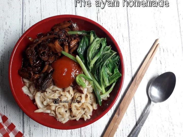 Cara Mudah Menyiapkan Resep Mie ayam homemade pakai sisa ayam kecap mentega yang  Bikin Ketagihan Anti Ribet, Sempurna