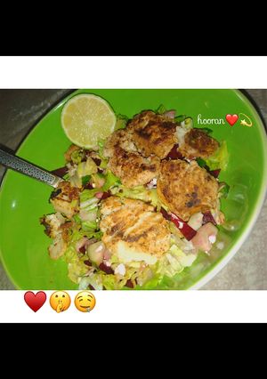 صورة لوصفة سلطة سمك(دايت)🤫💙