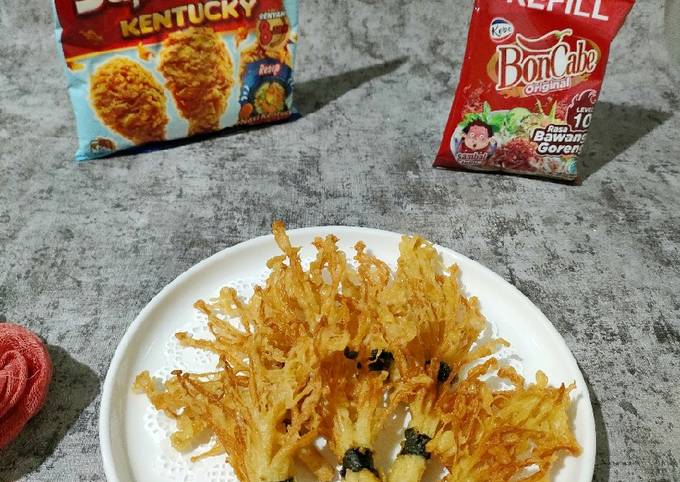 Resep Jamur Enoki Nori Crispy Resep Jamur Enoki Nori Crispy