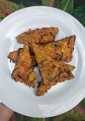 Foto resep Tempe goreng pedas daun jeruk