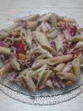 Macarrones con ciruelas y nueces