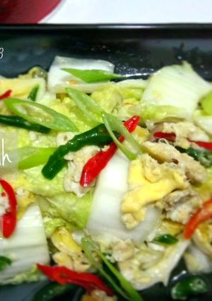 Foto resep Sawi Putih Telor Orak Arik # SelasaBisa #BikinRamadanBerkesan