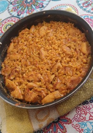 Una foto de Arroz con pechuga de pollo