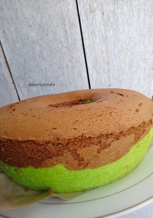 Foto resep Bolu Jadul Pandan Coklat | 4 Telur