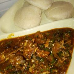 Designer okro soup A picture of Designer okro soup.