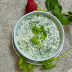 A picture of Spinach Raita.