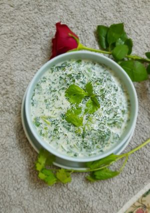 A picture of Spinach Raita.