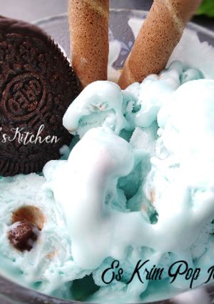 Foto resep Es Krim Blueberry