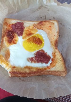 Foto resep Roti Panggang Telur Ceplok (Air Fryer)
