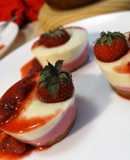 Mini cheesecakes de frambuesas