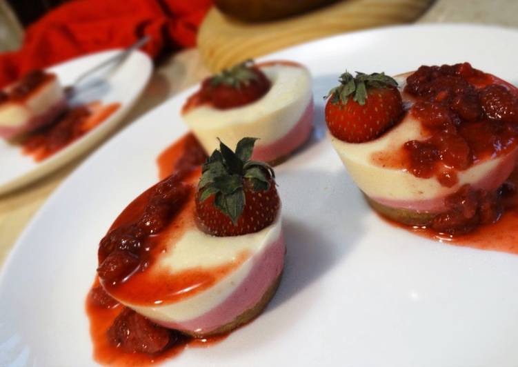 Mini cheesecakes de frambuesas