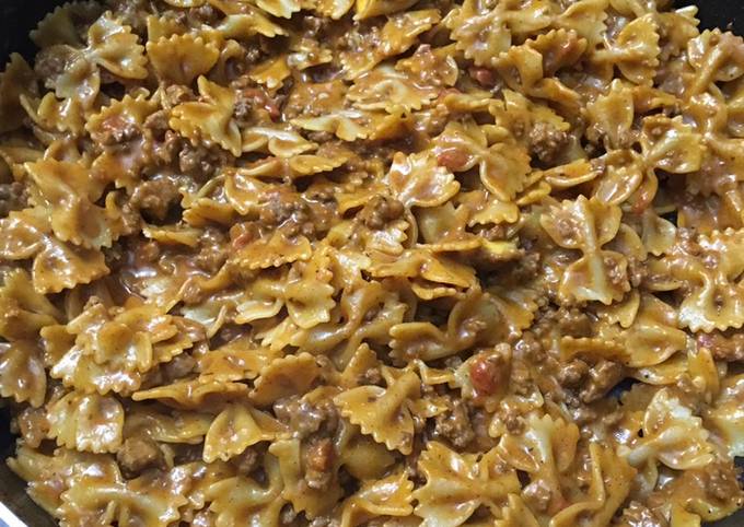 Easiest Way to Make Ultimate One pot beef taco pasta skillet