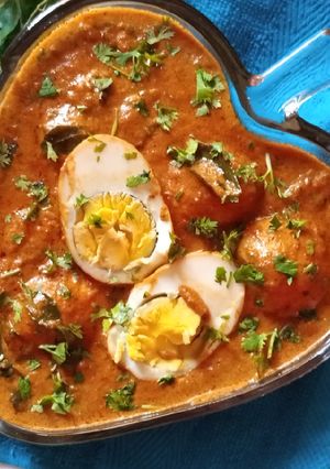 A picture of Egg Masala Curry.