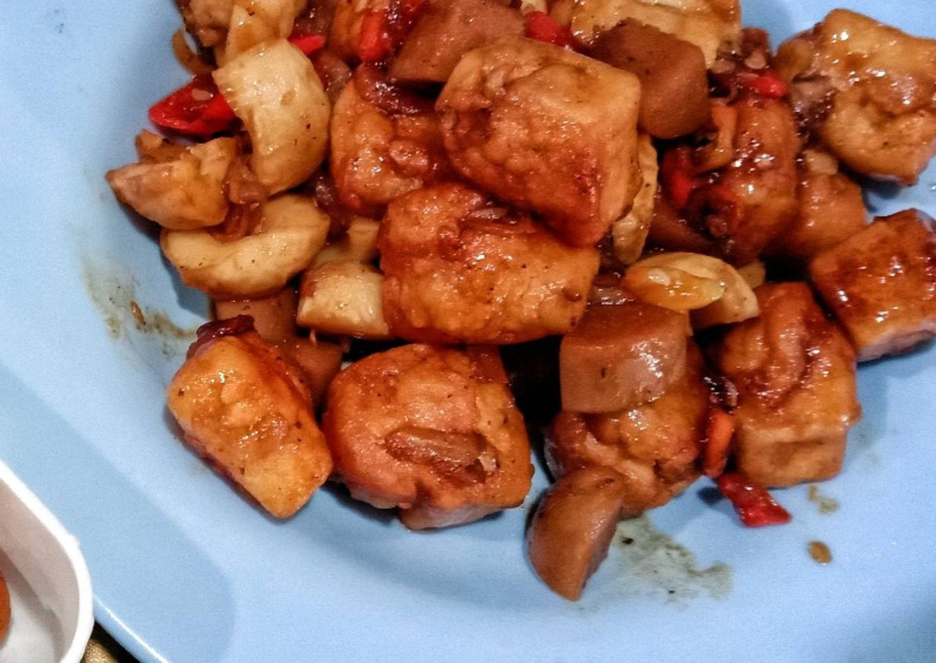 Oseng tahu sosis