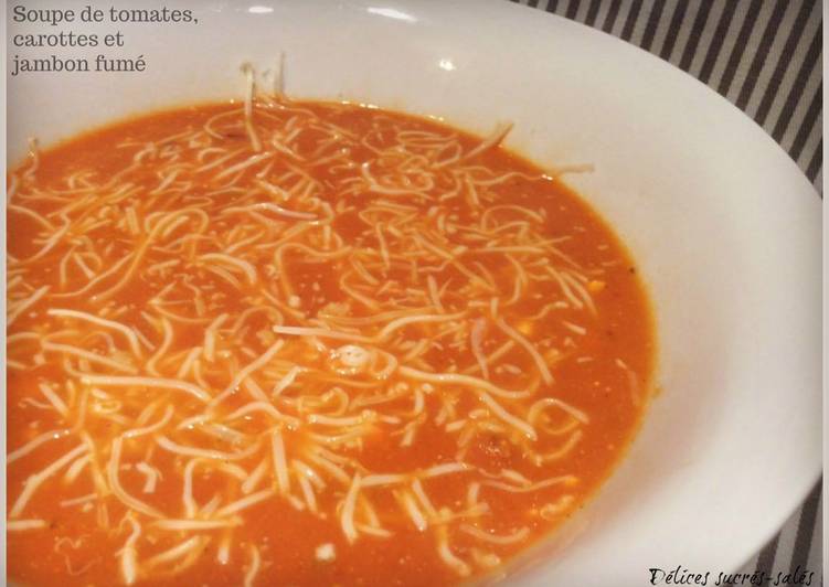Recette: Soupe de tomates, carottes et jambon fumé