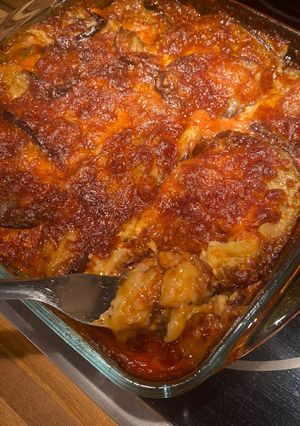 Una foto de Berenjenas a la parmigiana