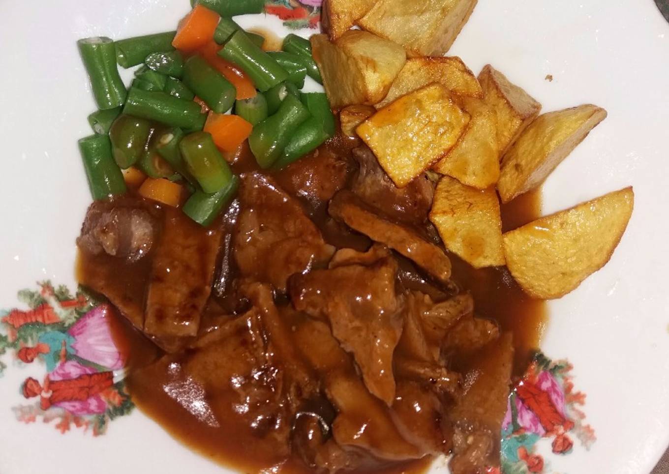 Sirloin steak ala rumahan
