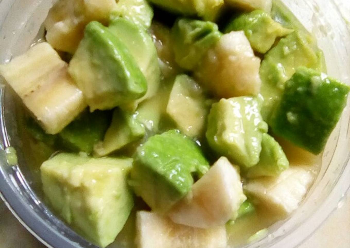 Avocado banana orange salad