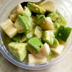 A picture of Avocado banana orange salad.