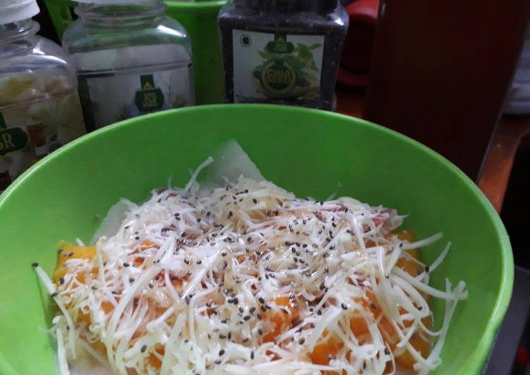 Langkah Mudah Membuat Salad buah with chia seed &amp; honey Menggugah Selera