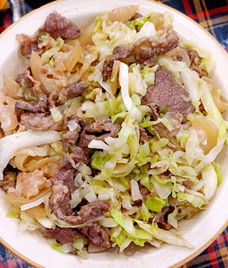 bắp cải xào gừng